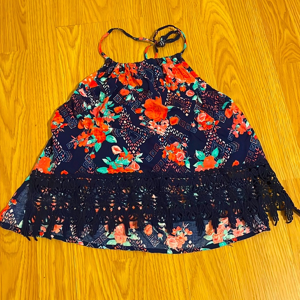 Flower halter top
